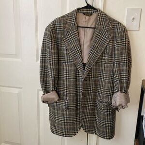 Flannel Print Blazer